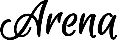 Vorschau des Bootsnamens "Arena" als Schriftzug für "Bootsbeschriftung Klassisch 105"