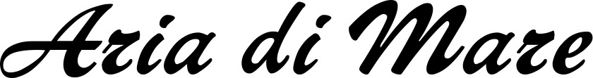 Vorschau des Bootsnamens "Aria di Mare" als Schriftzug für "Bootsbeschriftung Klassisch 12"
