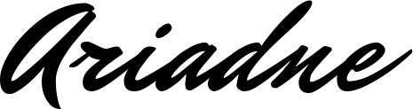 Vorschau des Bootsnamens "Ariadne" als Schriftzug für "Bootsbeschriftung Klassisch 82"
