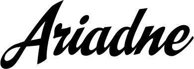 Vorschau des Bootsnamens "Ariadne" als Schriftzug für "Bootsbeschriftung Klassisch 29"