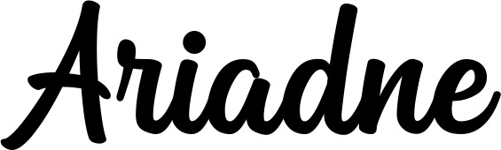 Vorschau des Bootsnamens "Ariadne" als Schriftzug für "Bootsbeschriftung Klassisch 43"