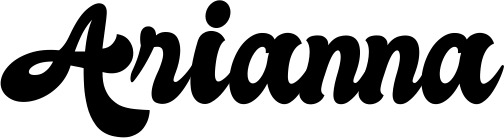 Vorschau des Bootsnamens "Arianna" als Schriftzug für "Bootsbeschriftung Klassisch 41"