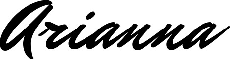 Vorschau des Bootsnamens "Arianna" als Schriftzug für "Bootsbeschriftung Klassisch 82"