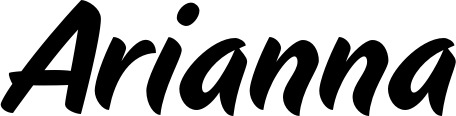 Vorschau des Bootsnamens "Arianna" als Schriftzug für "Bootsbeschriftung Klassisch 19"
