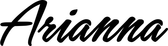 Vorschau des Bootsnamens "Arianna" als Schriftzug für "Bootsbeschriftung Klassisch 71"