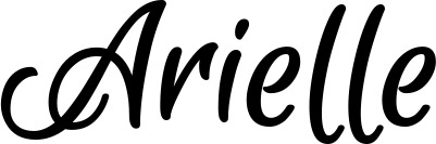 Vorschau des Bootsnamens "Arielle" als Schriftzug für "Bootsbeschriftung Klassisch 105"