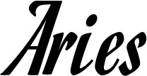 Vorschau des Bootsnamens "Aries" als Schriftzug für "Bootsbeschriftung Klassisch 93"