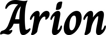 Vorschau des Bootsnamens "Arion" als Schriftzug für "Bootsbeschriftung Klassisch 51"