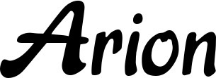 Vorschau des Bootsnamens "Arion" als Schriftzug für "Bootsbeschriftung Klassisch 15"