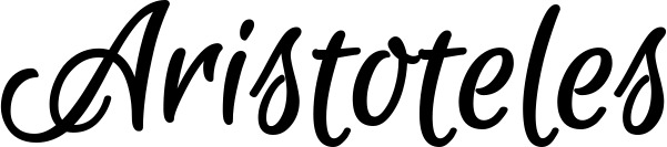 Vorschau des Bootsnamens "Aristoteles" als Schriftzug für "Bootsbeschriftung Klassisch 105"