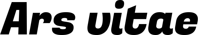 Vorschau des Bootsnamens "Ars vitae" als Schriftzug für "Bootsbeschriftung Kursiv 04"
