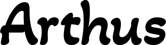 Vorschau des Bootsnamens "Arthus" als Schriftzug für "Bootsbeschriftung Klassisch 103"