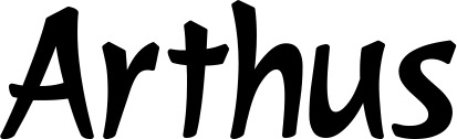 Vorschau des Bootsnamens "Arthus" als Schriftzug für "Bootsbeschriftung Klassisch 72"