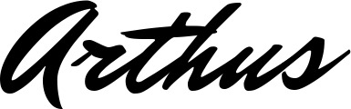 Vorschau des Bootsnamens "Arthus" als Schriftzug für "Bootsbeschriftung Klassisch 82"