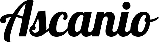 Vorschau des Bootsnamens "Ascanio" als Schriftzug für "Bootsbeschriftung Neu 60"