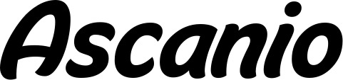 Vorschau des Bootsnamens "Ascanio" als Schriftzug für "Bootsbeschriftung Klassisch 14"