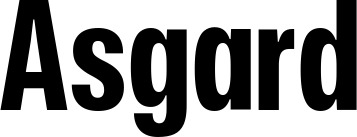 Vorschau des Bootsnamens "Asgard" als Schriftzug für "Bootsbeschriftung Fett 25"