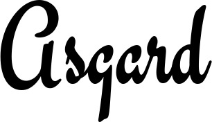Bootsname 'Asgard' angezeigt als 'Bootsbeschriftung Klassisch 63'