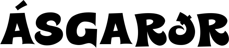 Vorschau des Bootsnamens "Ásgarðr" als Schriftzug für "Bootsbeschriftung Klassisch 25"