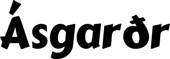 Vorschau des Bootsnamens "Ásgarðr" als Schriftzug für "Bootsbeschriftung Neu 38"