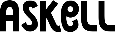Vorschau des Bootsnamens "Askell" als Schriftzug für "Bootsbeschriftung Neu 59"