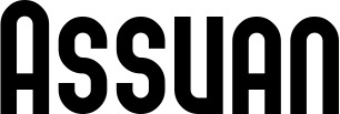 Vorschau des Bootsnamens "Assuan" als Schriftzug für "Bootsbeschriftung Neu 43"