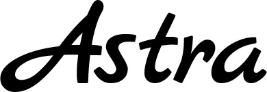 Vorschau des Bootsnamens "Astra" als Schriftzug für "Bootsbeschriftung Klassisch 77"