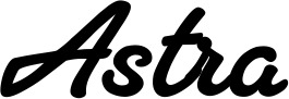 Vorschau des Bootsnamens "Astra" als Schriftzug für "Bootsbeschriftung Klassisch 65"