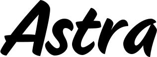 Vorschau des Bootsnamens "Astra" als Schriftzug für "Bootsbeschriftung Klassisch 19"
