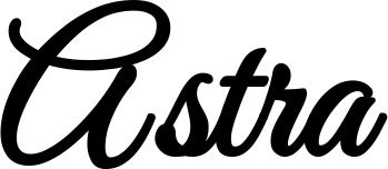 Vorschau des Bootsnamens "Astra" als Schriftzug für "Bootsbeschriftung Klassisch 68"