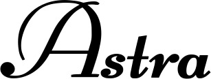 Vorschau des Bootsnamens "Astra" als Schriftzug für "Style Klassisch 76-A"