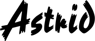 Vorschau des Bootsnamens "Astrid" als Schriftzug für "Bootsbeschriftung Neu 10"