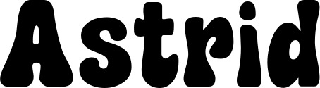 Vorschau des Bootsnamens "Astrid" als Schriftzug für "Bootsbeschriftung Klassisch 16"