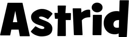 Vorschau des Bootsnamens "Astrid" als Schriftzug für "Bootsbeschriftung Klassisch 22"