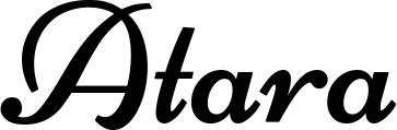 Vorschau des Bootsnamens "Atara" als Schriftzug für "Bootsbeschriftung Klassisch 84"