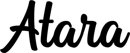 Vorschau des Bootsnamens "Atara" als Schriftzug für "Bootsbeschriftung Klassisch 43"