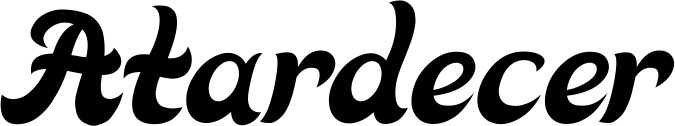 Vorschau des Bootsnamens "Atardecer" als Schriftzug für "Bootsbeschriftung Klassisch 33"