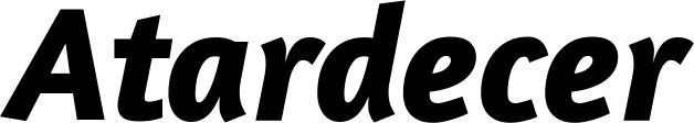 Vorschau des Bootsnamens "Atardecer" als Schriftzug für "Bootsbeschriftung Kursiv 01"