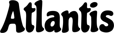 Vorschau des Bootsnamens "Atlantis" als Schriftzug für "Bootsbeschriftung Neu 41"