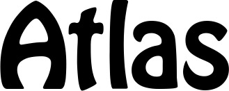Vorschau des Bootsnamens "Atlas" als Schriftzug für "Bootsbeschriftung Fett 01"