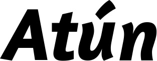 Vorschau des Bootsnamens "Atún" als Schriftzug für "Bootsbeschriftung Kursiv 01"