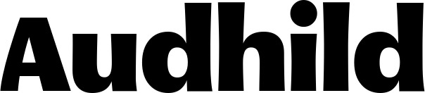 Vorschau des Bootsnamens "Audhild" als Schriftzug für "Bootsbeschriftung Fett 05"