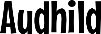 Vorschau des Bootsnamens "Audhild" als Schriftzug für "Bootsbeschriftung Neu 57"