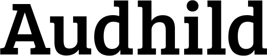 Vorschau des Bootsnamens "Audhild" als Schriftzug für "Bootsbeschriftung Normal 09"