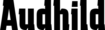 Vorschau des Bootsnamens "Audhild" als Schriftzug für "Bootsbeschriftung Fett 41"