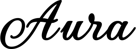 Vorschau des Bootsnamens "Aura" als Schriftzug für "Bootsbeschriftung Klassisch 69"