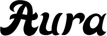 Vorschau des Bootsnamens "Aura" als Schriftzug für "Style Klassisch 33"