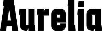 Vorschau des Bootsnamens "Aurelia" als Schriftzug für "Bootsbeschriftung Fett 41"
