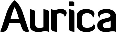 Vorschau des Bootsnamens "Aurica" als Schriftzug für "Bootsbeschriftung Normal 06"
