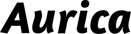 Vorschau des Bootsnamens "Aurica" als Schriftzug für "Bootsbeschriftung Kursiv 01"